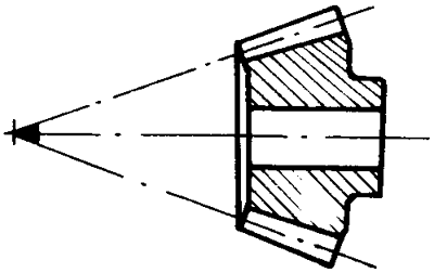 錐齒輪和準雙曲面齒輪術語點、曲線和曲面