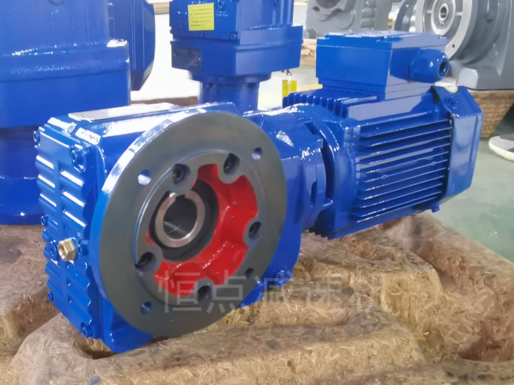 KAF37系列減速機 輸入配電機 輸出通孔+左側法蘭