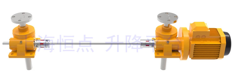 SWL系列直線型升降平台，電機直聯側放實物圖